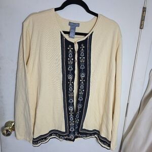 Koret Woman 2 in 1 Blouse / Top long Sleeve Pale Yellow Size 3X